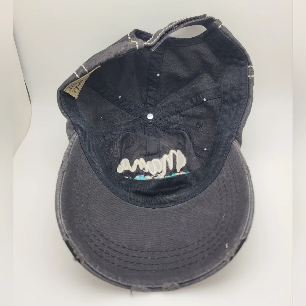 Gray Distressed 'Mama Bear' Cap